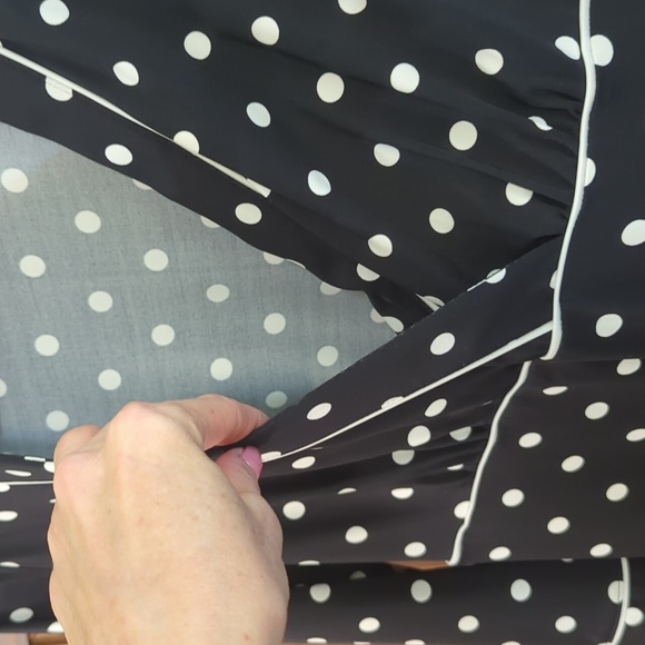 Lands End dress, swim material cover up black and white polka dot Ex small 2-4 - Picture 6 of 8